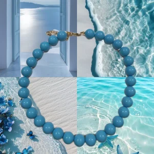 BF72F88C-E310-4B26-9654-D0EE37B83D78 Pulsera con bolas lisas Azul Celeste
