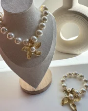 IMG_3861 Set de Joyería con Perlas y Flor